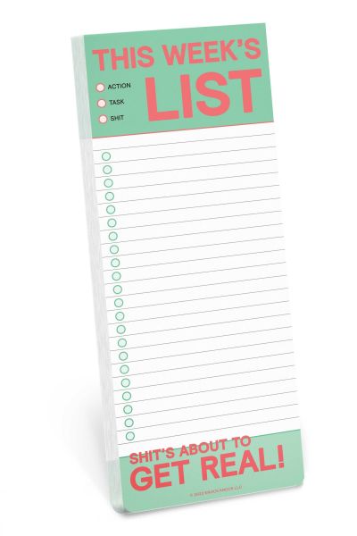 Make a List Pad: This Week's List